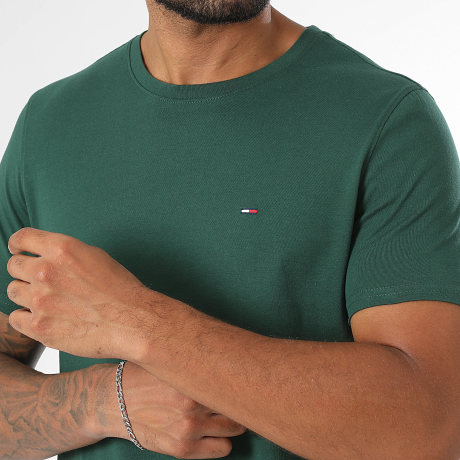 Tommy Jeans - Camiseta Slim Jersey 4411 Verde Oscuro