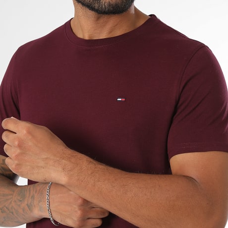 Tommy Jeans - Camiseta Slim Jersey 4411 Burdeos