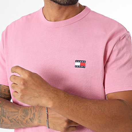 Tommy Jeans - Tee Shirt Regular Badge 0322 Rose
