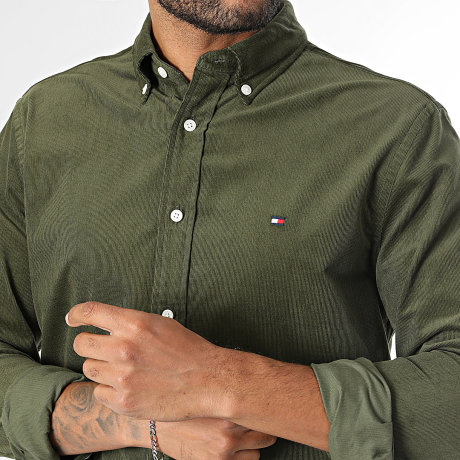 Tommy Hilfiger - Camisa Manga Larga Cotelé Solid Corduroy 0486 Verde Kaki