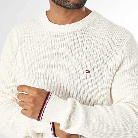 Tommy Hilfiger - Pull Rwb Rib 1516 Beige Clair