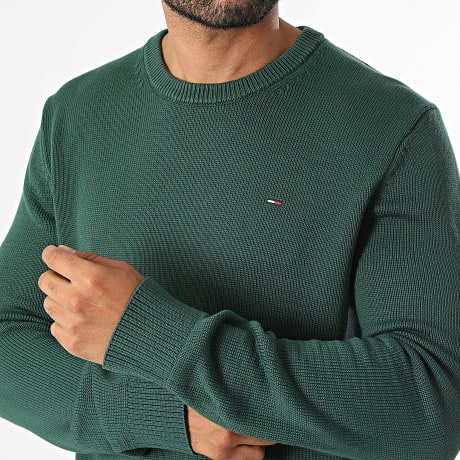 Tommy Jeans - Pull Slim Essential 1787 Vert