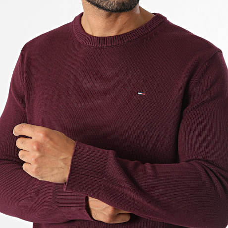 Tommy Jeans - Pull Slim Essential 1787 Bordeaux