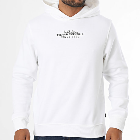 Jack And Jones - Sweat Capuche Blaloki Blanc