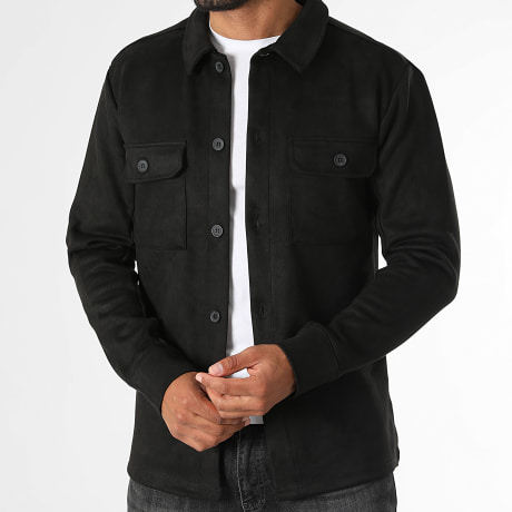 Only And Sons - Surchemise Suédine Regular Fit Nate Kodyl Noir