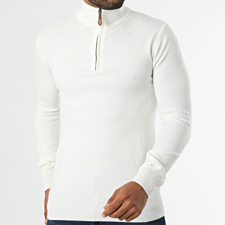 MTX - Pull Col Montant Zippé 006 Beige Clair