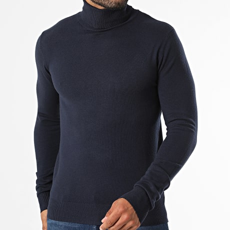 MTX - Pull Col Roulé 728 Bleu Marine