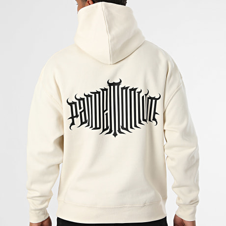 Vald - Sweat Capuche Relaxed Pandemonium Beige Noir