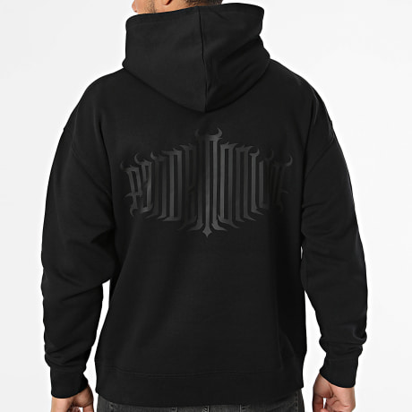 Vald - Sweat Capuche Relaxed Pandemonium Noir Noir