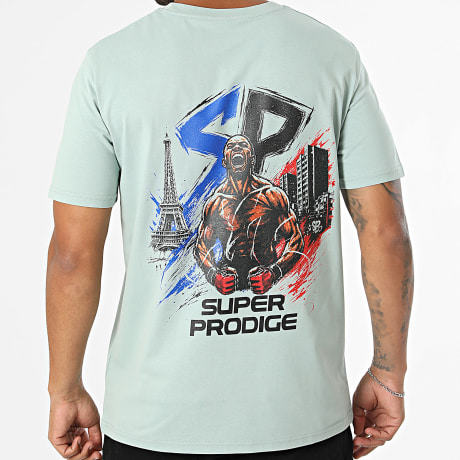 Super Prodige - Tee Shirt Oversize Large Energie Paris Vert Aloé