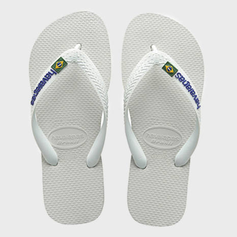 Havaianas - Chanclas Brasil Logo Blanco