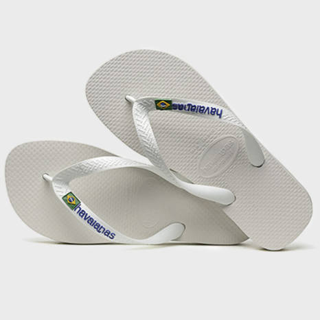 Havaianas - Chanclas Brasil Logo Blanco