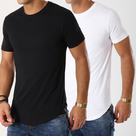 LBO - Pack van 2 Oversized T-Shirts 98 Zwart en Wit