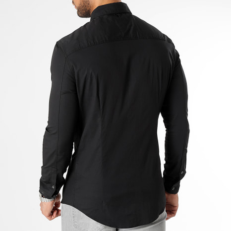 Tommy Jeans - TJM Original Stretch 4405 Camisa de manga larga Negra
