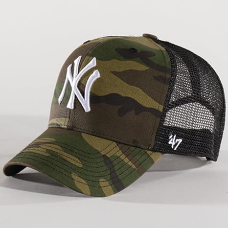 '47 Brand - MLB Trucker Cap New York Yankees MVP CBRAN17GWP Camuflaje Caqui Verde Negro