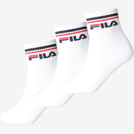 Classic Series - Pack de 3 Pares de Calcetines Calza Quarter F9398 Blanco Azul Marino Rojo