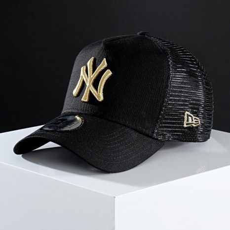 New Era - Casquette Trucker Adjustable Ryses NY New York Yankees Black Gold