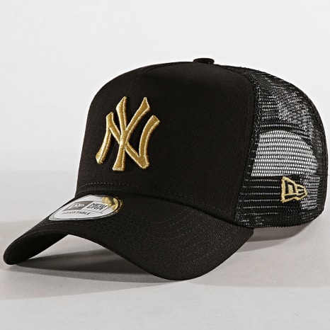 New Era - Casquette Trucker Adjustable Ryses NY New York Yankees Black Gold