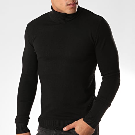 Fusional - Pull Col Roulé ZW001 Noir