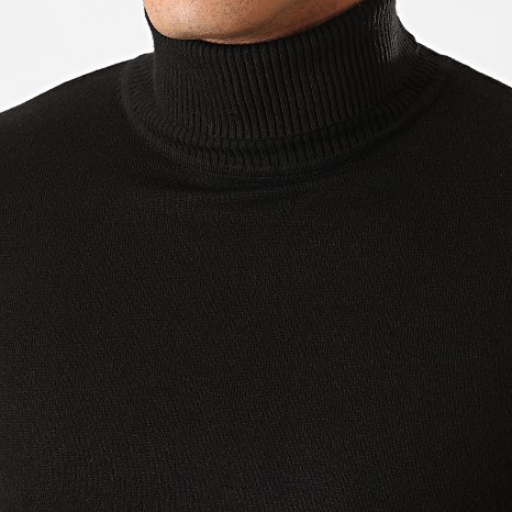 Fusional - Pull Col Roulé ZW001 Noir