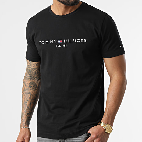 Tommy Hilfiger - Tee Shirt Slim Core Tommy Logo 1465 Noir