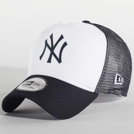 New Era - Gorra Trucker NY New York Yankees Bloque de Color del Equipo 12380796 Blanco Negro