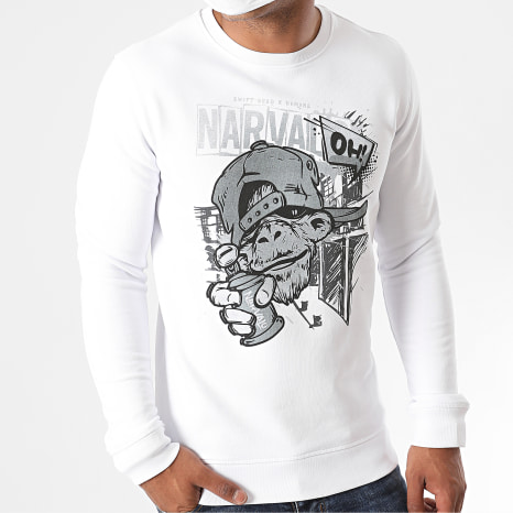 Swift Guad - Sweat Crewneck Narval Oh Blanc