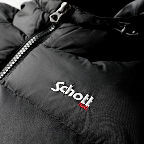 Schott NYC - Hooded Puffer Jacket Idaho Black