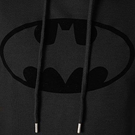 Batman - Sudadera Con Capucha De Terciopelo Con Logotipo De Batman Negro Negro