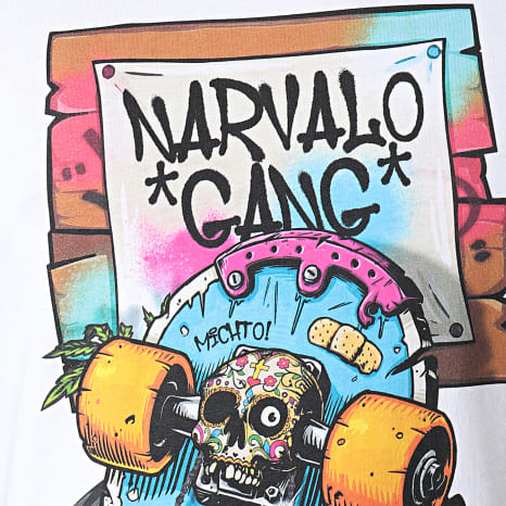 Swift Guad - Tee Shirt Narvalo Skate Blanc