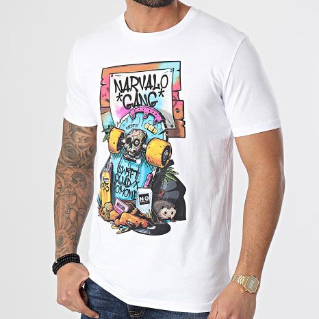 Swift Guad - Tee Shirt Narvalo Skate Blanc
