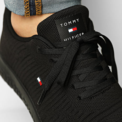 Tommy Hilfiger - Baskets Corporate Knit Rib Runner 2838 Noir