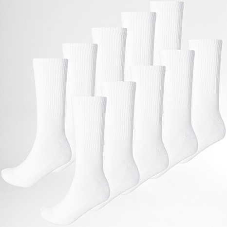 LBO - Lote de 10 pares de calcetines 0002 Blanco