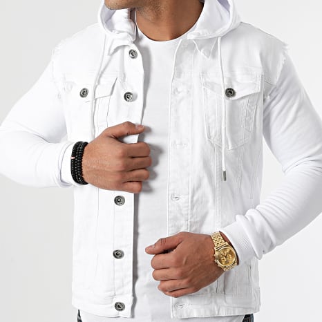 LBO - Spijkerjas met capuchon 1616 Denim Wit