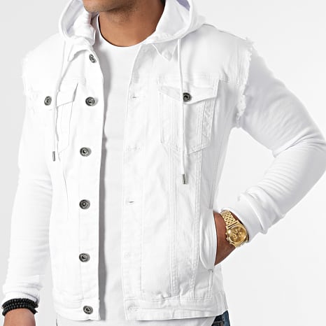 LBO - Spijkerjas met capuchon 1616 Denim Wit