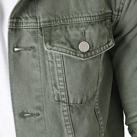 Frilivin - Conjunto super slim de chaqueta y vaqueros verde caqui