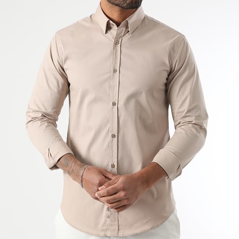 LBO - Chemise Manches Longues Slim Fit 1844 Beige