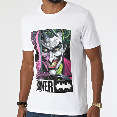 Batman - Maglietta con gancio Joker Bianco
