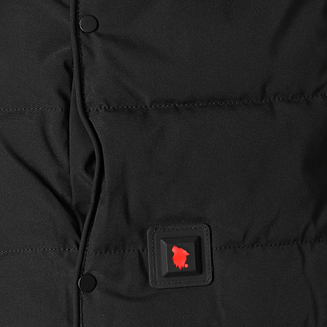 Comme Des Loups - Chaqueta de pluma cálida con capucha Budapest Black, mujer