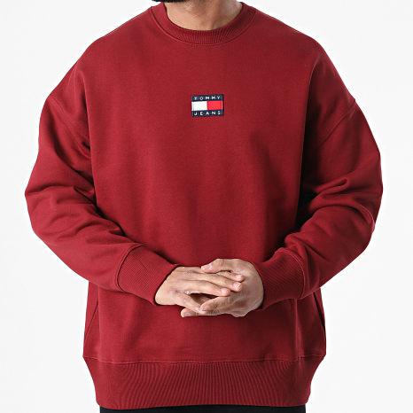Tommy Jeans - Sweat Crewneck Tommy Badge 0911 Bordeaux