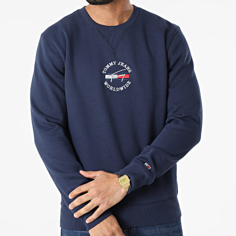 Tommy Jeans - Sweat Crewneck Timeless Tommy 2 2381 Bleu Marine
