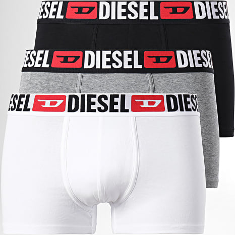 Diesel - Lot De 3 Boxers Damien 00ST3V Noir Gris Chiné