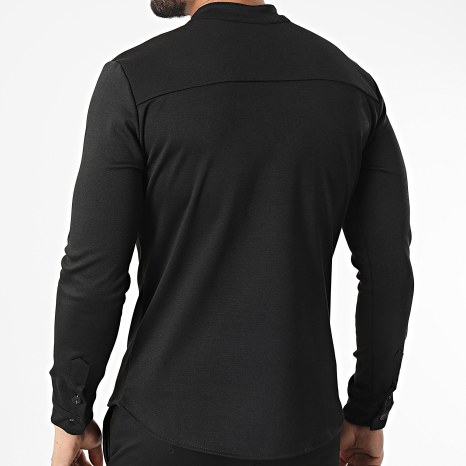Frilivin - Conjunto negro de camisa de manga larga y pantalón