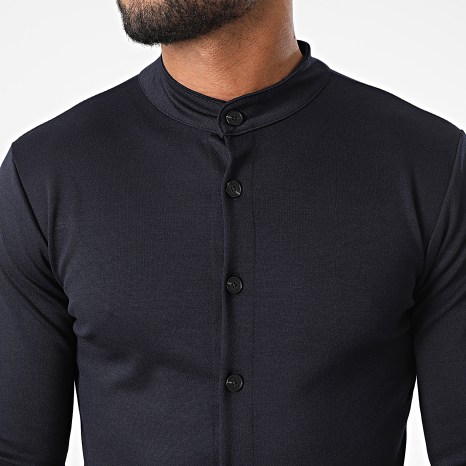 Frilivin - Ensemble Chemise Manches Longues Pantalon Bleu Marine
