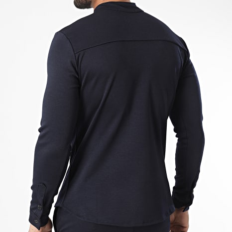 Frilivin - Ensemble Chemise Manches Longues Pantalon Bleu Marine