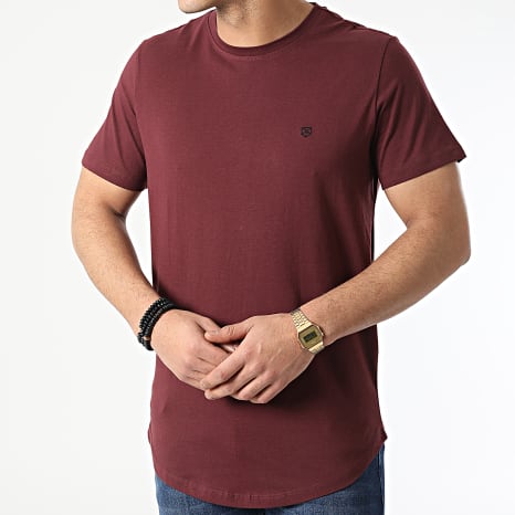 Jack And Jones - Lot De 5 Tee Shirts Oversize Brody Blanc Bleu Marine Noir Vert Kaki Bordeaux