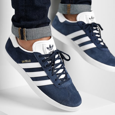 Adidas Originals - Gazelle BB5478 Collegiate Navy Wit Goud Metallic Sneakers