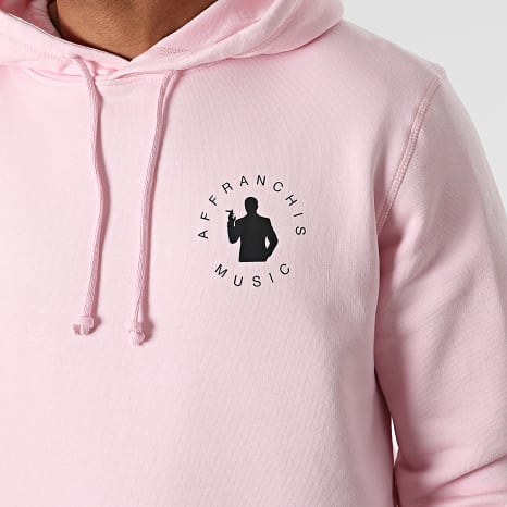 Fianso - Sudadera con capucha Vertical Back rosa negro