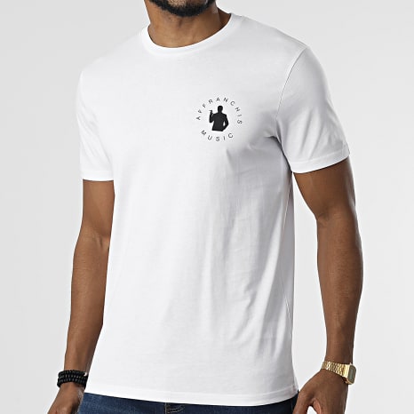 Fianso - Camiseta Espalda Vertical Blanco Negro