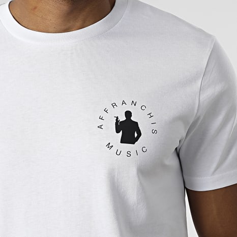 Fianso - Camiseta Espalda Vertical Blanco Negro